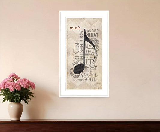 Music 4 White Framed Print Wall Art - Homeroots - Flyclothing LLC