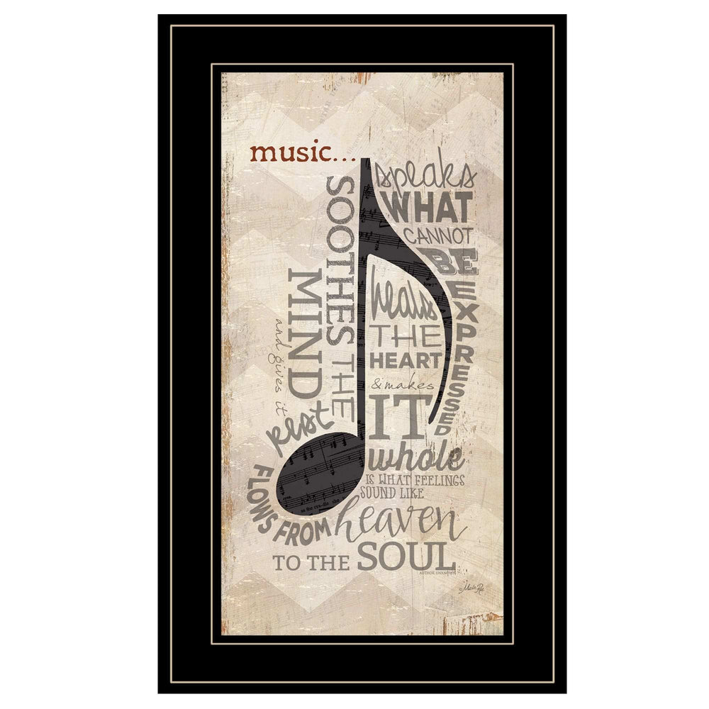 Music 5 Black Framed Print Wall Art - Homeroots - Flyclothing LLC