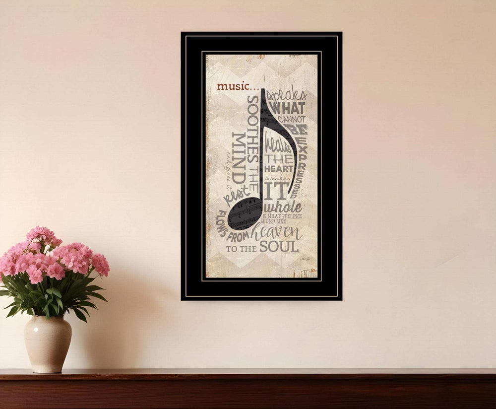 Music 5 Black Framed Print Wall Art - Homeroots - Flyclothing LLC