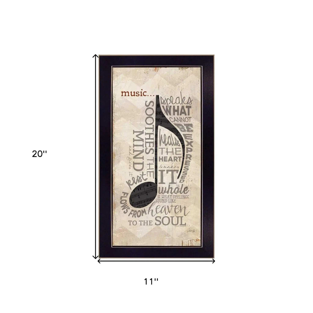 Music 6 Black Framed Print Wall Art - Homeroots - Flyclothing LLC