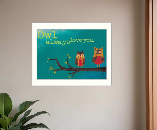 Owl Always Love You 1 White Framed Print Wall Art - Homeroots - Flyclothing LLC