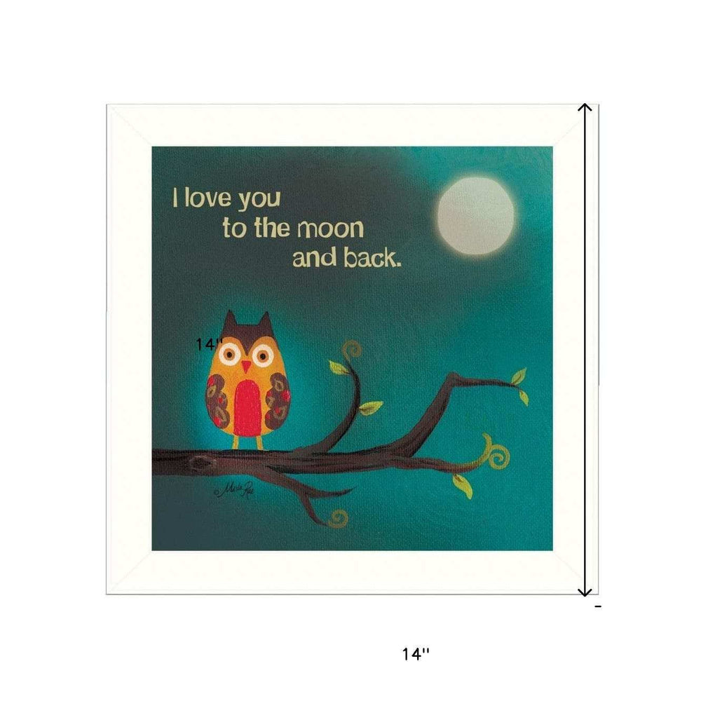 To the Moon I White Framed Print Wall Art - Homeroots - Flyclothing LLC