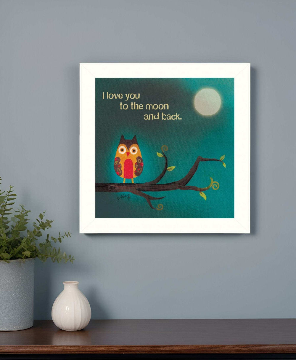 To the Moon I White Framed Print Wall Art - Homeroots - Flyclothing LLC