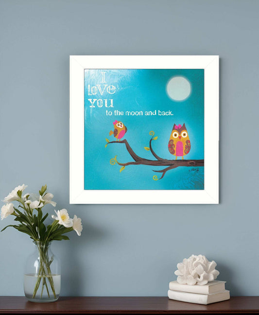 To the Moon II White Framed Print Wall Art - Homeroots - Flyclothing LLC