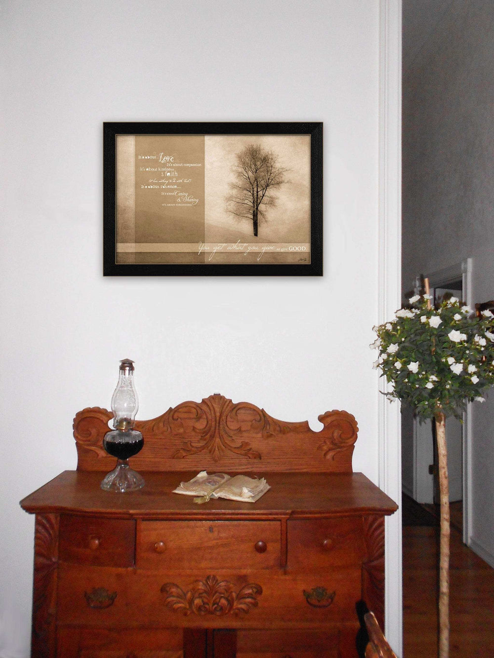Its About Love 2 Black Framed Print Wall Art - Homeroots - Flyclothing LLC