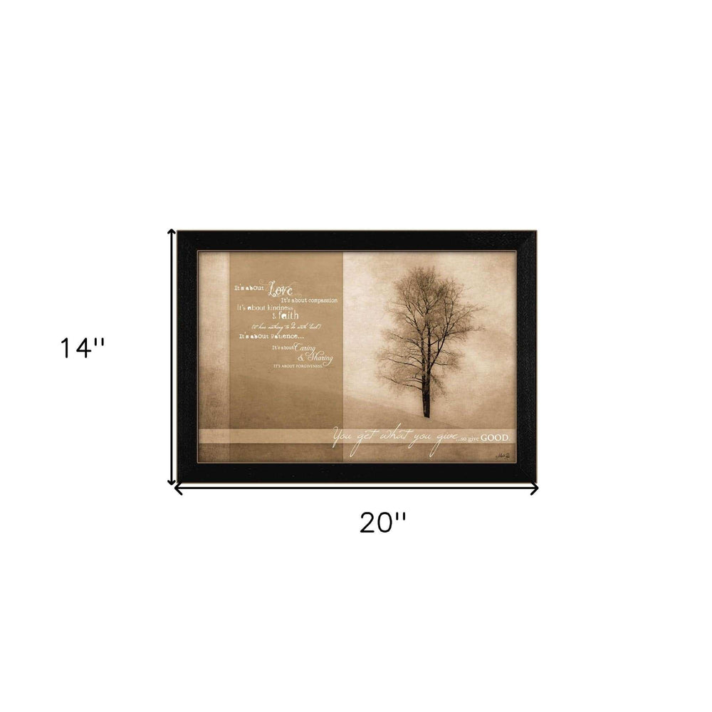 Its About Love 2 Black Framed Print Wall Art - Homeroots - Flyclothing LLC
