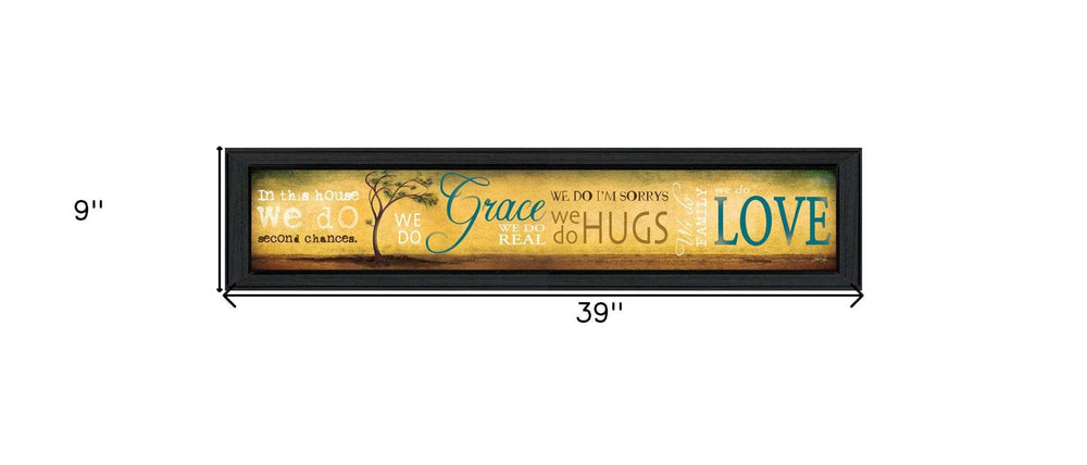 Grace And Love Black Framed Print Wall Art - Homeroots - Flyclothing LLC