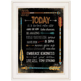 Today Is a Brand New Day 1 White Framed Print Wall Art - Homeroots - Flyclothing LLC