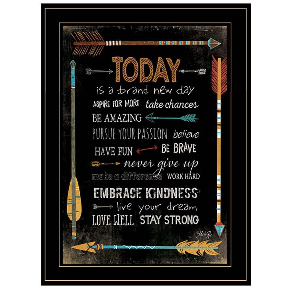 Today Is a Brand New Day 2 Black Framed Print Wall Art - Homeroots - Flyclothing LLC