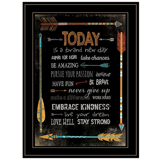 Today Is a Brand New Day 2 Black Framed Print Wall Art - Homeroots - Flyclothing LLC