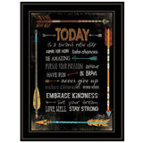 Today Is a Brand New Day 2 Black Framed Print Wall Art - Homeroots - Flyclothing LLC