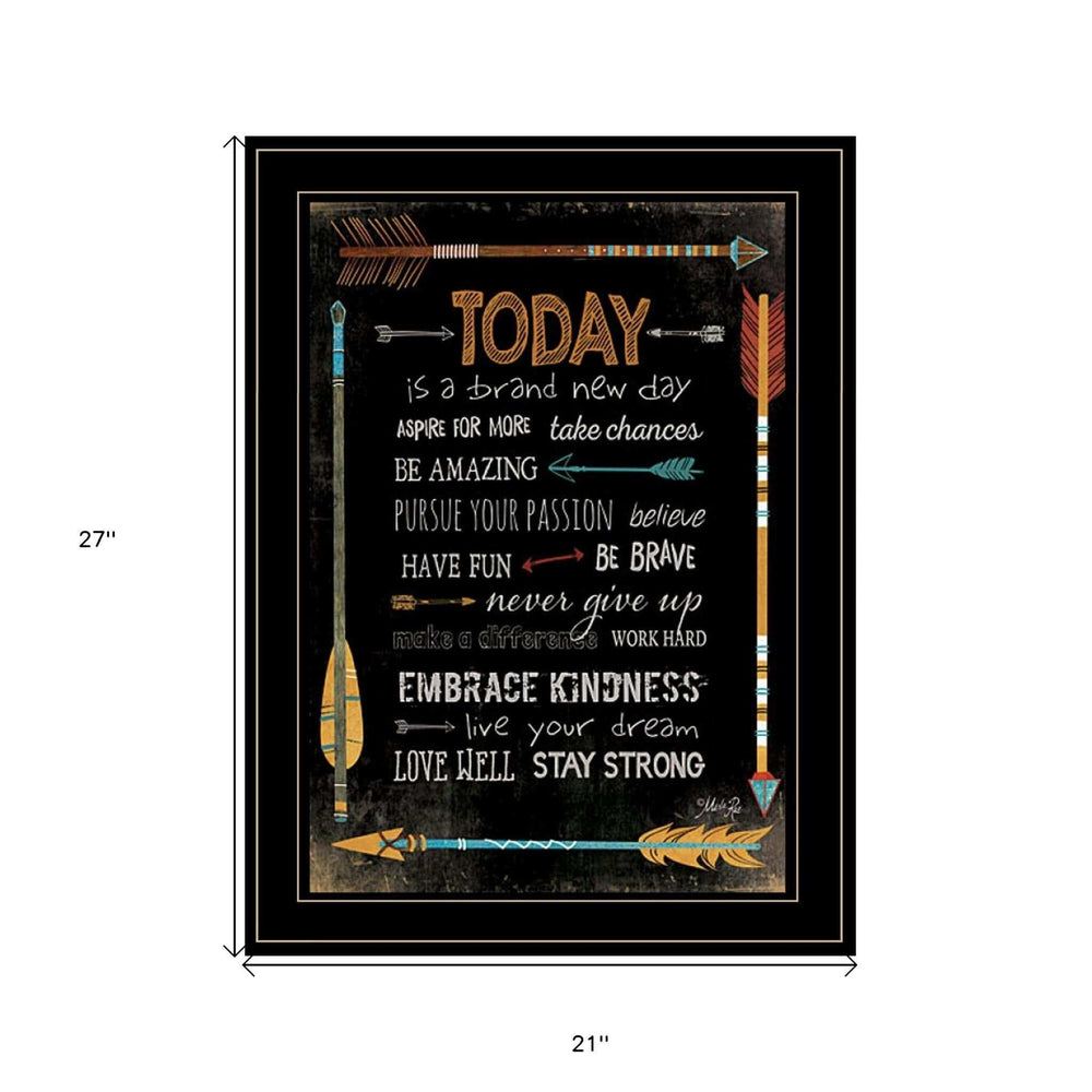 Today Is a Brand New Day 2 Black Framed Print Wall Art - Homeroots - Flyclothing LLC