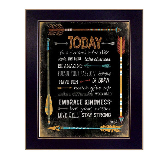 Today is a Brand New Day 3 Black Framed Print Wall Art - Homeroots - Flyclothing LLC