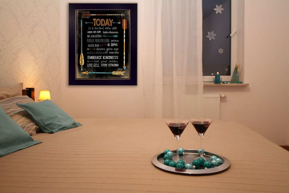 Today is a Brand New Day 3 Black Framed Print Wall Art - Homeroots - Flyclothing LLC