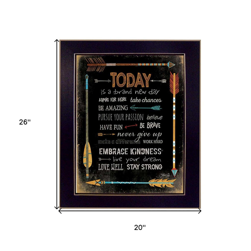 Today is a Brand New Day 3 Black Framed Print Wall Art - Homeroots - Flyclothing LLC