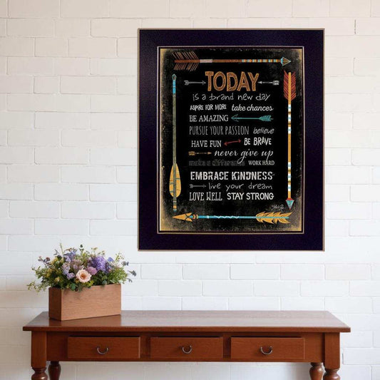 Today is a Brand New Day 3 Black Framed Print Wall Art - Homeroots - Flyclothing LLC