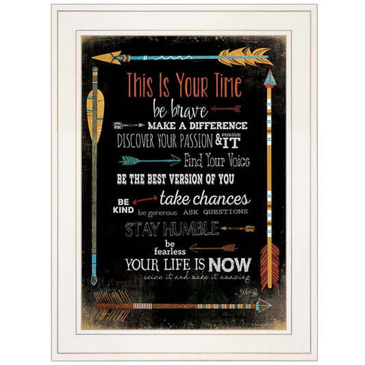This is Your Time 1 White Framed Print Wall Art - Homeroots - Flyclothing LLC