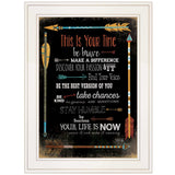 This is Your Time 1 White Framed Print Wall Art - Homeroots - Flyclothing LLC