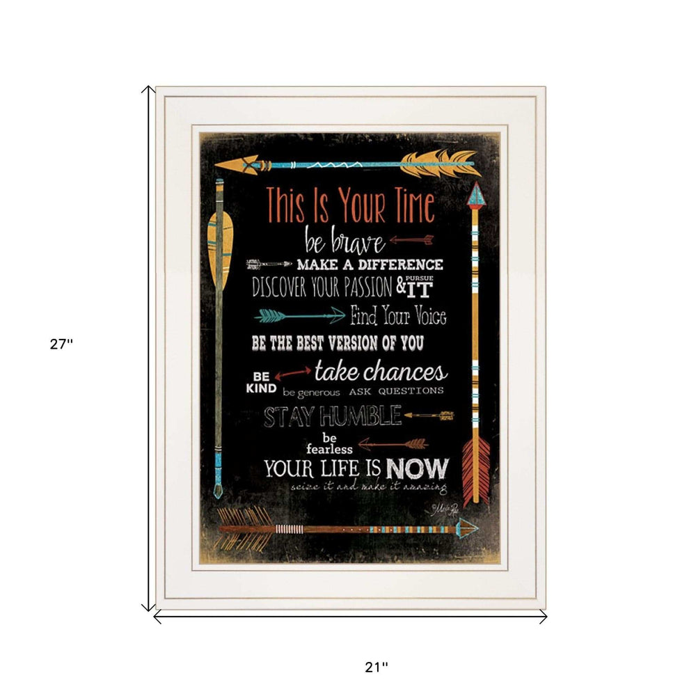 This is Your Time 1 White Framed Print Wall Art - Homeroots - Flyclothing LLC