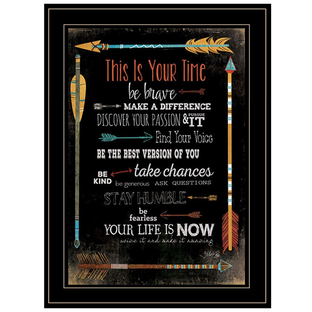 This is Your Time 2 Black Framed Print Wall Art - Homeroots - Flyclothing LLC