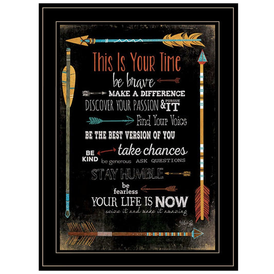 This is Your Time 2 Black Framed Print Wall Art - Homeroots - Flyclothing LLC
