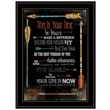 This is Your Time 2 Black Framed Print Wall Art - Homeroots - Flyclothing LLC