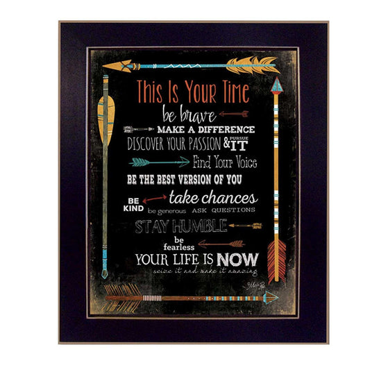 This is Your Time 3 Black Framed Print Wall Art - Homeroots - Flyclothing LLC
