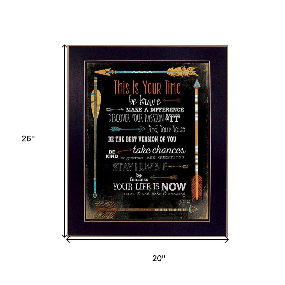This is Your Time 3 Black Framed Print Wall Art - Homeroots - Flyclothing LLC