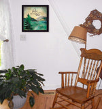 This Lake is Calling Black Framed Print Wall Art - Homeroots - Flyclothing LLC