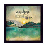 Sunshine and Lake Water 1 Black Framed Print Wall Art - Homeroots - Flyclothing LLC