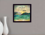 Sunshine and Lake Water 1 Black Framed Print Wall Art - Homeroots - Flyclothing LLC