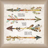 Follow Your Dreams Brown Framed Print Wall Art - Homeroots - Flyclothing LLC