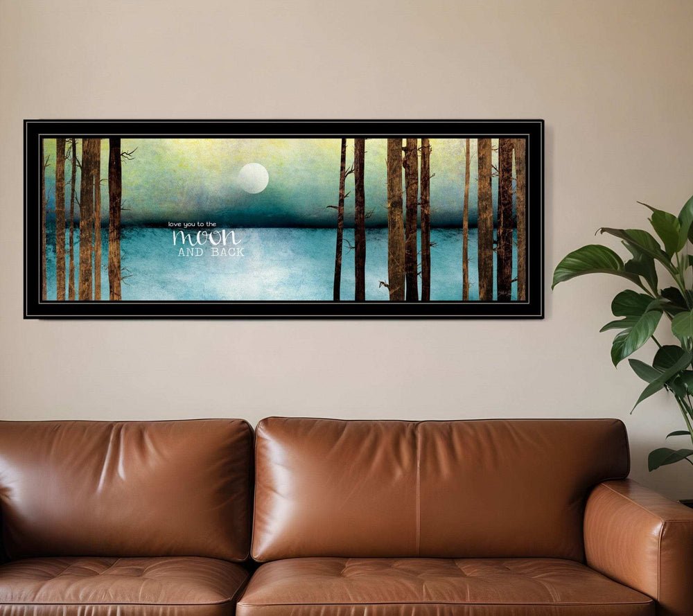 Love You to the Moon and Back 1 Black Framed Print Wall Art - Homeroots - Flyclothing LLC