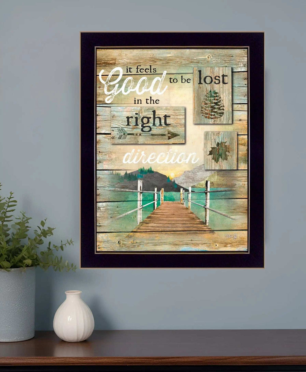 Go to the Lake Black Framed Print Wall Art - Homeroots - Flyclothing LLC
