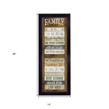 Family Rules Shutter 1 Black Framed Print Wall Art - Homeroots - Flyclothing LLC