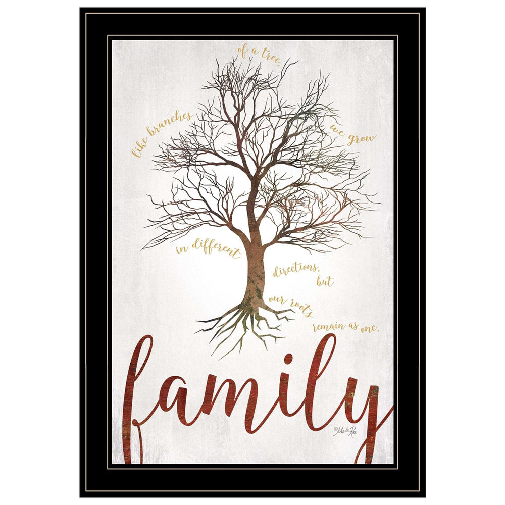 Family Tree 2 Black Framed Print Wall Art - Homeroots - Flyclothing LLC