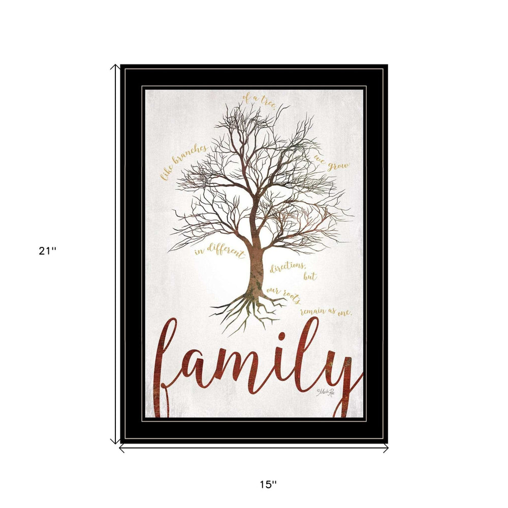 Family Tree 2 Black Framed Print Wall Art - Homeroots - Flyclothing LLC