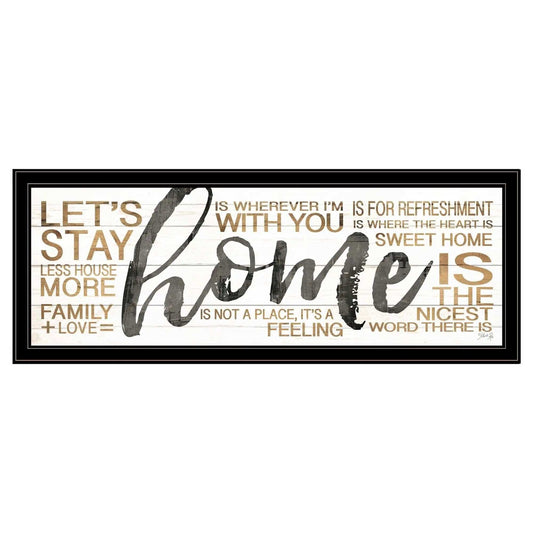 Home 4 Black Framed Print Wall Art - Homeroots - Flyclothing LLC