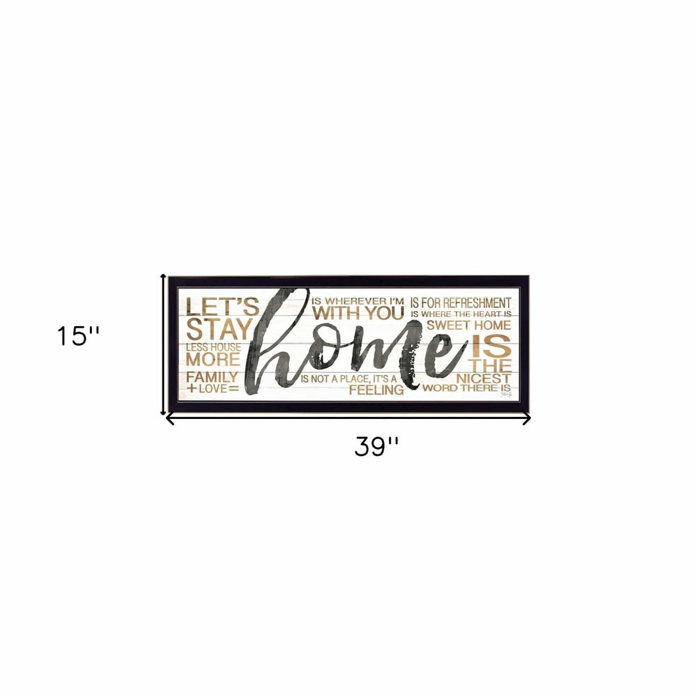 Home 5 Black Framed Print Wall Art - Homeroots - Flyclothing LLC