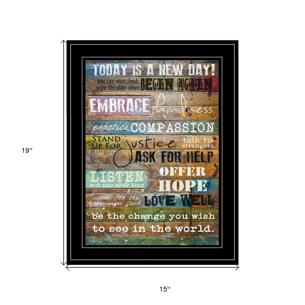 Today Is 2 Black Framed Print Wall Art - Homeroots - Flyclothing LLC