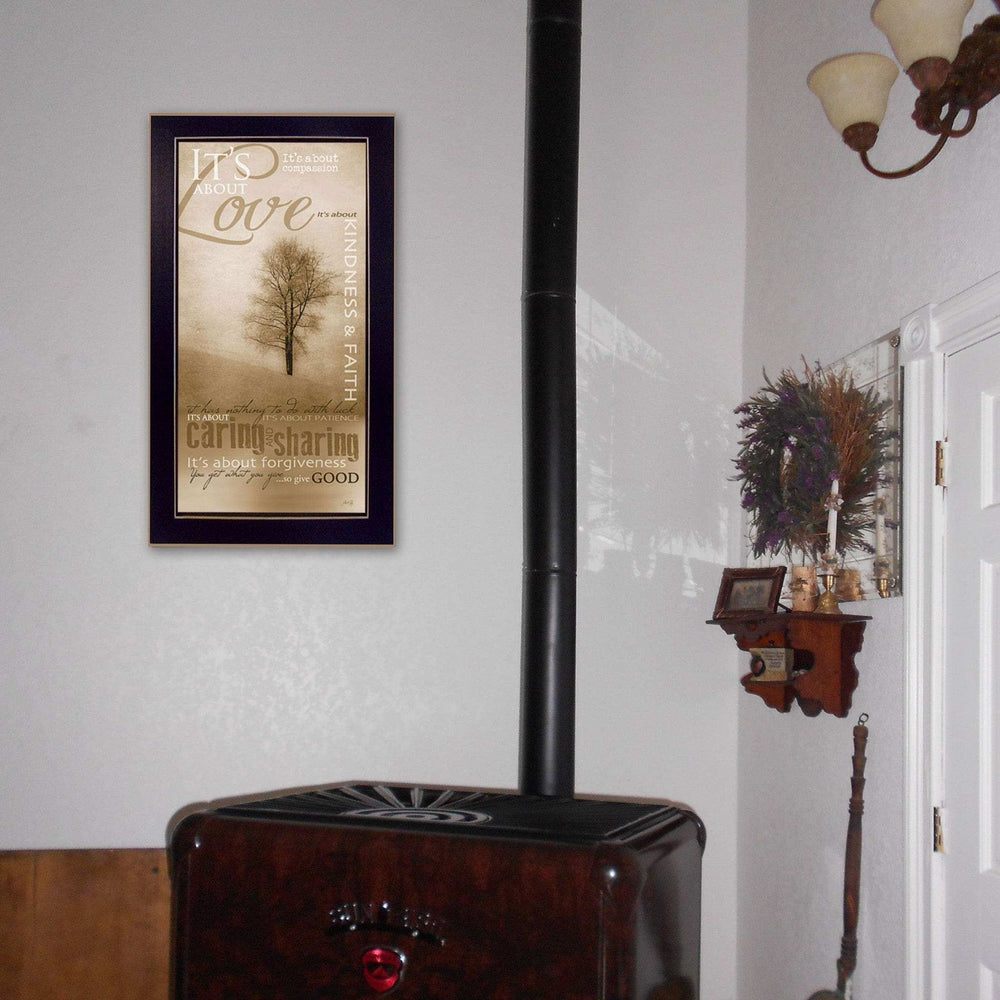 Its About Love 3 Black Framed Print Wall Art - Homeroots - Flyclothing LLC