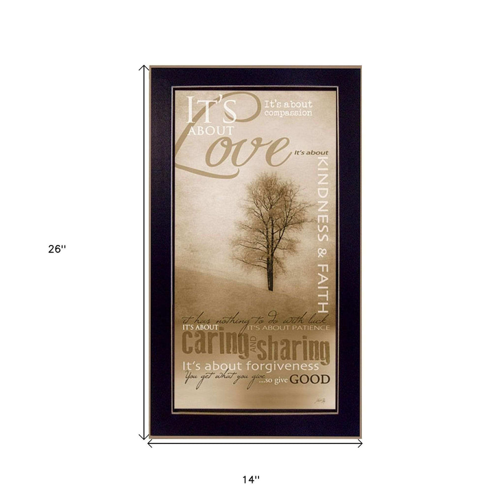 Its About Love 3 Black Framed Print Wall Art - Homeroots - Flyclothing LLC