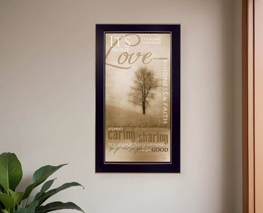 Its About Love 3 Black Framed Print Wall Art - Homeroots - Flyclothing LLC