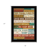 Our Family Rules 7 Black Framed Print Wall Art - Homeroots - Flyclothing LLC