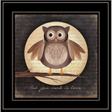 Owl You Need is Love 2 Black Framed Print Wall Art - Homeroots - Flyclothing LLC