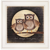 Owl Always Love and Need You 1 White Framed Print Wall Art - Homeroots - Flyclothing LLC