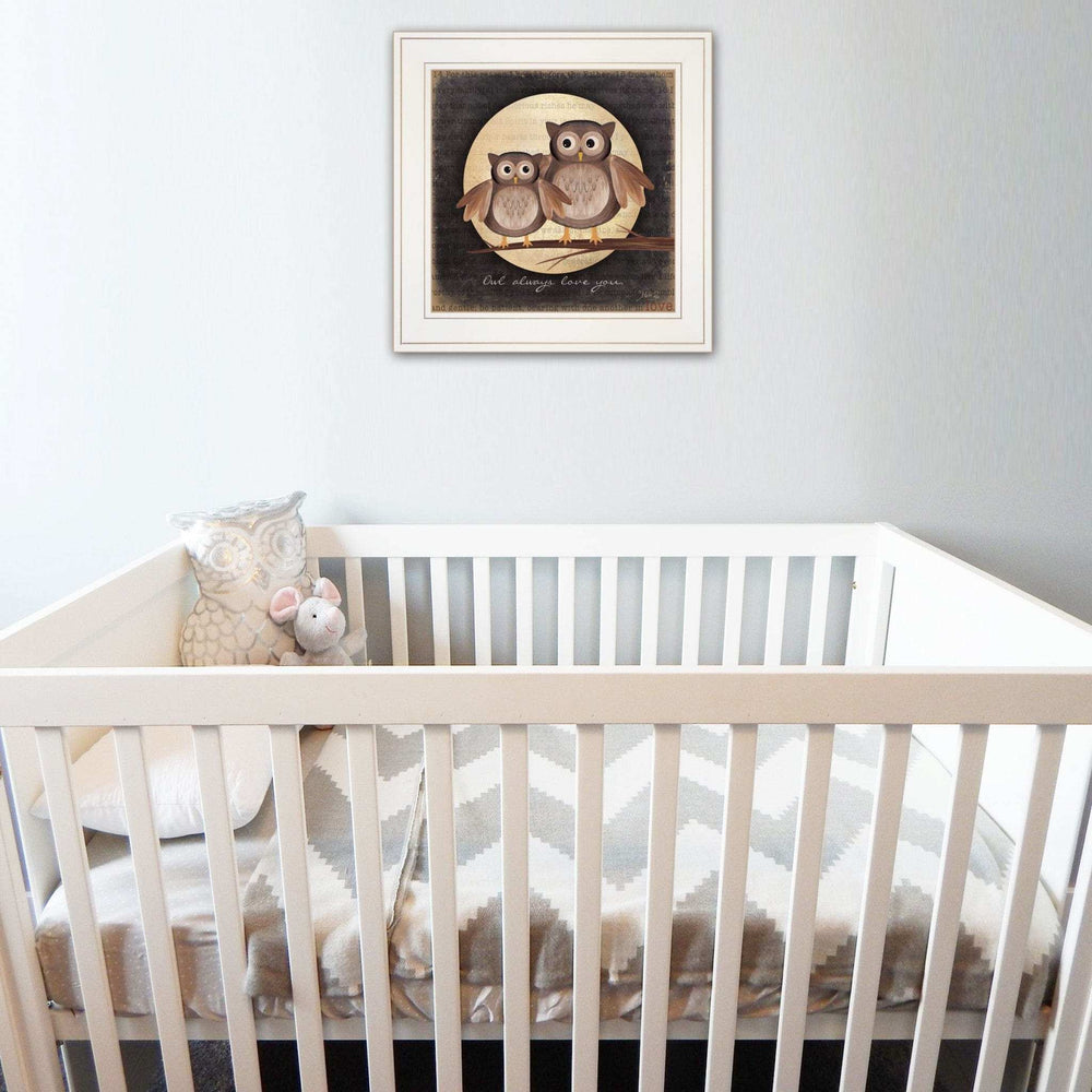 Owl Always Love and Need You 1 White Framed Print Wall Art - Homeroots - Flyclothing LLC