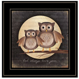 Owl Always Love and Need You 2 Black Framed Print Wall Art - Homeroots - Flyclothing LLC