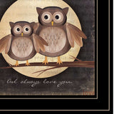 Owl Always Love and Need You 2 Black Framed Print Wall Art - Homeroots - Flyclothing LLC