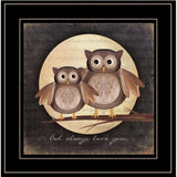 Owl Always Love and Need You 2 Black Framed Print Wall Art - Homeroots - Flyclothing LLC